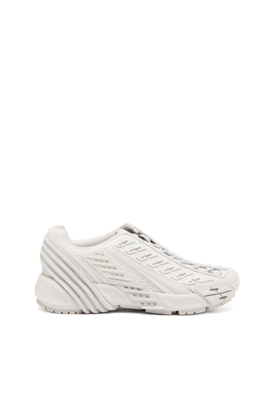 Diesel Sneaker In Mesh E Gomma In Bianco