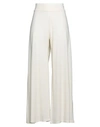 Labo.art Labo. Art Woman Pants Ivory Size 3 Cotton, Elastane In White