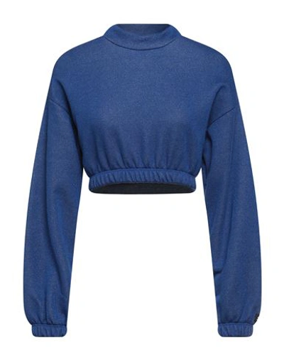 Shoe® Shoe Woman Sweatshirt Bright Blue Size Xl Cotton, Lurex