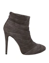 ANNA F ANNA F. WOMAN ANKLE BOOTS GREY SIZE 9 SOFT LEATHER