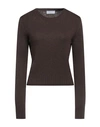 Be You By Geraldine Alasio Woman Sweater Cocoa Size L Cashmere In Brown