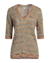 M Missoni Crochet-knit Sweater In Mandarin