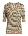 M Missoni Crochet-knit Sweater In Mandarin