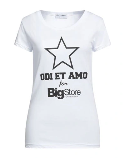 Odi Et Amo Woman T-shirt White Size Xs Cotton