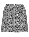 Obey Woman Mini Skirt Black Size 26 Cotton, Polyester, Elastane In Black