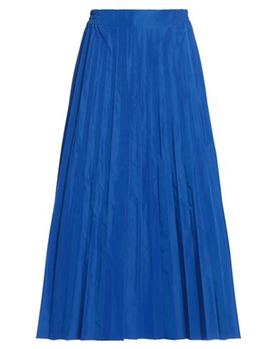 Siste's Woman Midi Skirt Bright Blue Size L Polyester