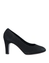 Franca Woman Pumps Black Size 7 Soft Leather In Black