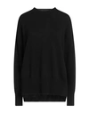 Jil Sander Crew-neck Cashmere-blend Jumper In Black