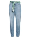 Guess Woman Denim Pants Blue Size 28w-30l Cotton In Blue
