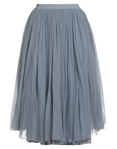 Tessa . Woman Midi Skirt Grey Size 8 Polyamide