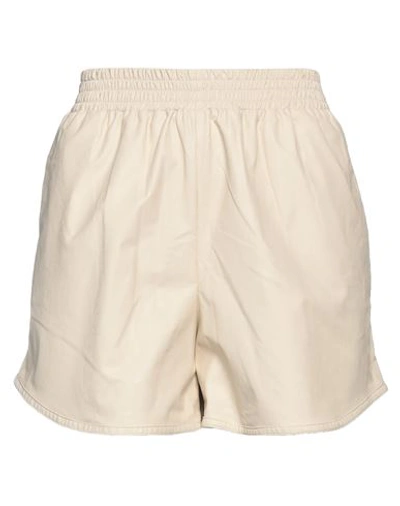 Suoli Woman Shorts & Bermuda Shorts Beige Size 8 Polyurethane In Beige