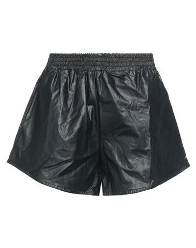 Suoli Woman Shorts & Bermuda Shorts Black Size 8 Polyurethane