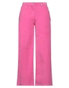 I Love Mp Woman Pants Fuchsia Size 26 Cotton, Elastane In Pink