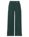 I Love Mp Woman Pants Dark Green Size 25 Cotton, Elastane