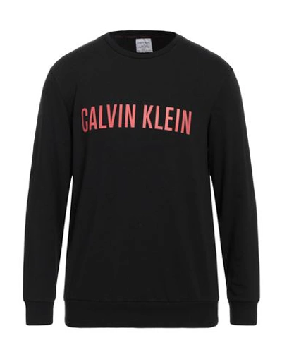 Calvin Klein Man Sweatshirt Black Size S Cotton, Polyester, Elastane