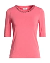 Vdp Collection Woman T-shirt Salmon Pink Size 2 Viscose, Elastane