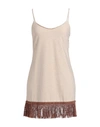 Miss Bikini Luxe Woman Cover-up Sand Size 4 Polyamide, Elastane, Metallic Fiber In White