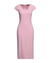 Dolce & Gabbana Woman Midi Dress Light Pink Size 8 Viscose, Acetate, Elastane
