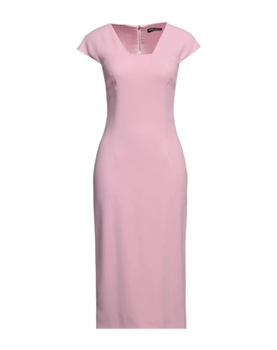 Dolce & Gabbana Woman Midi Dress Light Pink Size 0 Viscose, Acetate, Elastane