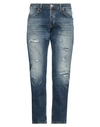 Brian Dales Man Denim Pants Blue Size 38 Cotton, Polyester, Elastane In Blue