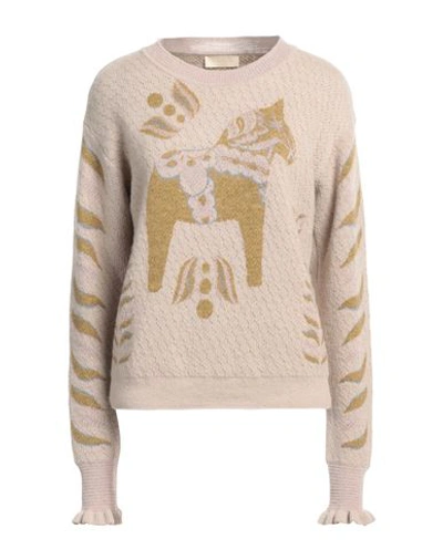 Momoní Woman Sweater Taupe Size Xs Polyamide, Synthetic Fibers, Wool, Alpaca Wool, Metallic Fiber In Grey