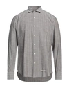 Tintoria Mattei 954 Man Shirt Grey Size 15 ½ Cotton, Polyamide In Grey