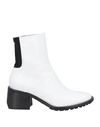 Malloni Woman Ankle Boots White Size 6 Soft Leather