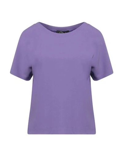 Clips Woman Top Light Purple Size 6 Viscose, Acetate, Elastane