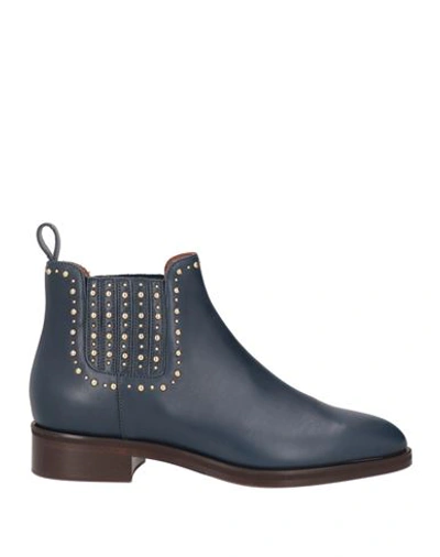 L'autre Chose L' Autre Chose Woman Ankle Boots Midnight Blue Size 7.5 Soft Leather