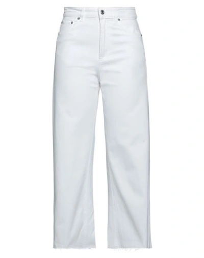DEPARTMENT FIVE DEPARTMENT 5 WOMAN PANTS WHITE SIZE 28 COTTON, ELASTANE