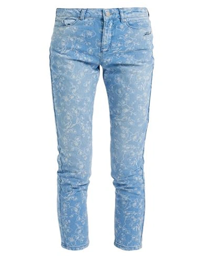 Karl Lagerfeld Woman Denim Pants Blue Size 27 Cotton, Elastane