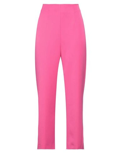 Rossopuro Woman Pants Fuchsia Size 4 Polyester, Rayon, Elastane In Pink