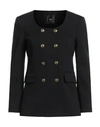 PINKO PINKO WOMAN BLAZER BLACK SIZE 8 VISCOSE, POLYAMIDE, ELASTANE