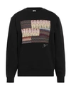 M Missoni Man Sweatshirt Black Size L Cotton, Polyester