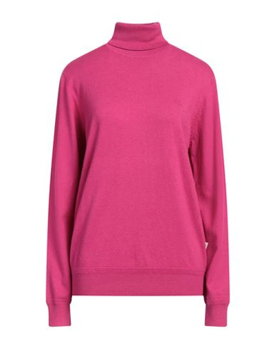 Liu •jo Man Man Turtleneck Fuchsia Size Xxl Cotton, Polyester, Wool In Pink