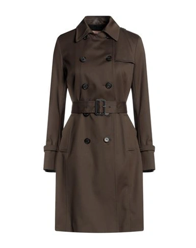 Sealup Woman Overcoat Military Green Size 4 Polyester, Cotton In Green