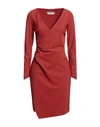 Chiara Boni La Petite Robe Woman Mini Dress Rust Size 6 Polyamide, Elastane In Red