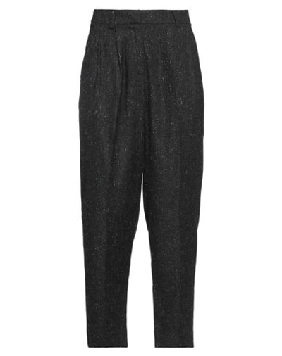 Beatrice B Beatrice .b Woman Pants Charcoal Size 4 Viscose, Polyester, Wool, Polyamide, Silk In Grey