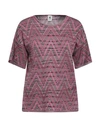 M MISSONI M MISSONI WOMAN SWEATER MAGENTA SIZE S VISCOSE, WOOL, METALLIC FIBER, POLYAMIDE