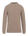 ALPHA STUDIO ALPHA STUDIO MAN SWEATER BEIGE SIZE 44 RECYCLED WOOL, VISCOSE, POLYAMIDE, CASHMERE