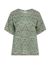 M Missoni Woman Sweater Emerald Green Size L Viscose, Wool, Metallic Fiber, Polyamide In Green