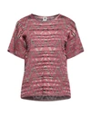 M Missoni Woman Sweater Magenta Size L Viscose, Wool, Metallic Fiber, Polyamide In Pink