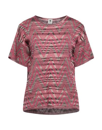M Missoni Woman Sweater Fuchsia Size S Viscose, Wool, Metallic Fiber, Polyamide In Pink