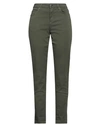 LIU •JO LIU •JO WOMAN PANTS MILITARY GREEN SIZE 28 COTTON, ELASTANE