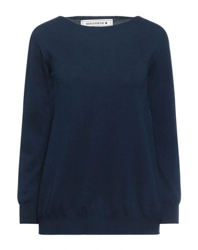 Shirtaporter Woman Sweater Midnight Blue Size 6 Wool, Cashmere