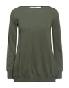 Shirtaporter Woman Sweater Military Green Size 10 Wool, Cashmere