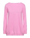 Shirtaporter Woman Sweater Pink Size 6 Wool, Cashmere