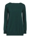 Shirtaporter Woman Sweater Dark Green Size 10 Wool, Cashmere