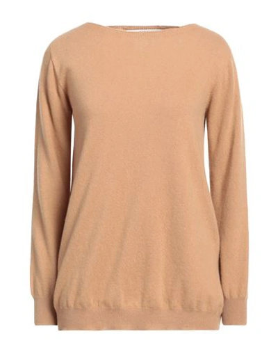 Shirtaporter Woman Sweater Camel Size 8 Wool, Cashmere In Beige
