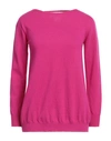 Shirtaporter Woman Sweater Fuchsia Size 8 Wool, Cashmere In Pink